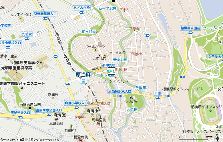メガネストアー　原当麻店付近の地図